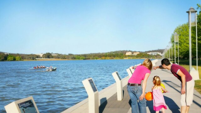Family taking the Australian of the Year Walk. Photo by Jinkyart Family taking the Australian of the Year Walk. Photo by Jinkyart
