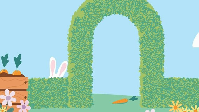 Bunny Garden Artwork for Easter Promotion