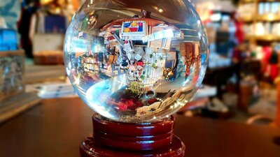 Crystal ball in-store.