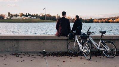 Hire bikes near Lake Burley Griffin